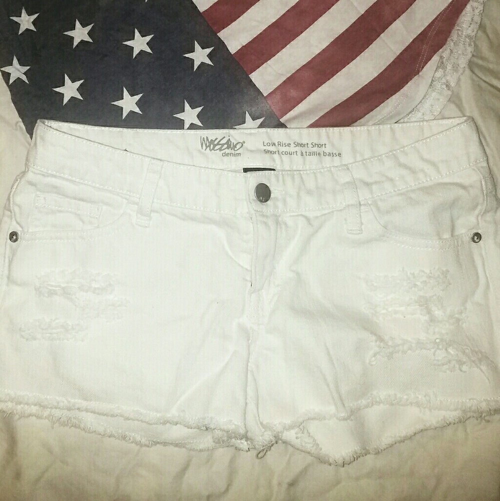 Mossimo white denim short shorts